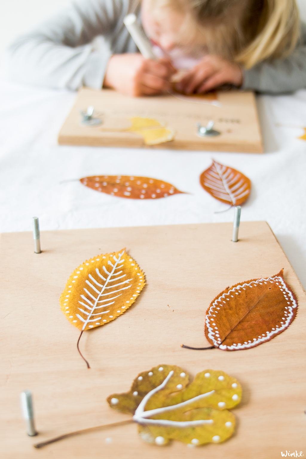 Gedroogde bladeren - DIY - www.wimke.nl