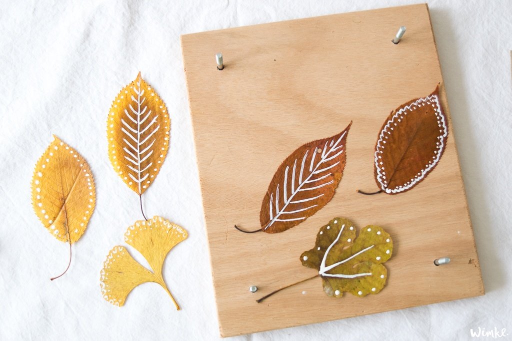 Gedroogde bladeren - DIY - www.wimke.nl