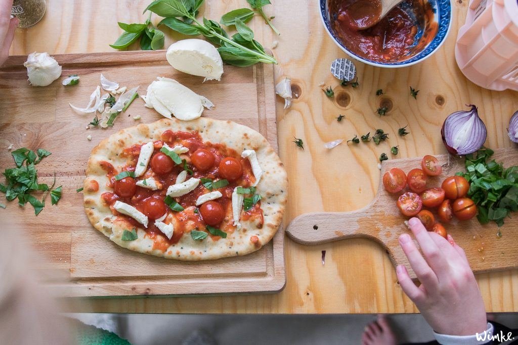 Naanbrood pizza - het resulaat